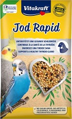 Храна за вълнисти и средни папагали за щитовидната жлеза Vitakraft Jod Rapid - 20 г, перли с йод