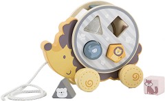 Дървен сортер за дърпане Таралеж - Viga Toys - От серията PolarB — 44025