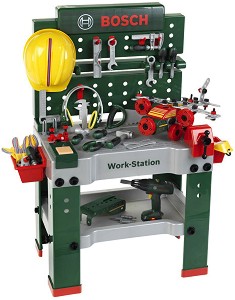 Детска работилница с инструменти Klein - Work-Station - От серията Bosch-mini — 8485