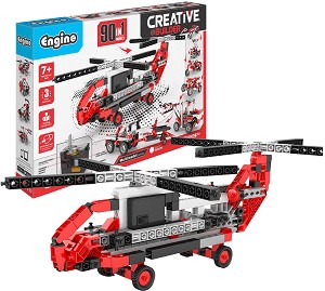 Детски конструктор Engino - Машини с електромотор 90 в 1 - От серията Creative Builder — 9030
