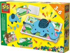 Направи мозайка с животни - SES Creative - Творчески комплект — 14890