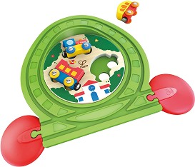 Дървено влакче с релси HaPe - От серията Hape: Влакчета — E3819