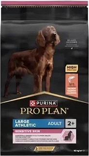 Суха храна за кучета с чувствителна кожа Purina Pro Plan Sensitive Skin Adult Large Athletic — 10 кг, със сьомга, за големи породи, над 2 години