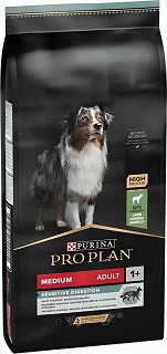 Суха храна за кучета с чувствително храносмилане Purina Pro Plan Sensitive Digestion Adult Medium — 10 кг, с агнешко, за средни породи, над 1 година