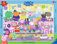 Семейно парти с Пепа и приятели - Детски пъзел от 39 части на тема Peppa Pig — Ravensburger 05699