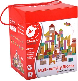 Дървен конструктор Classic World - От 100 части — 3556