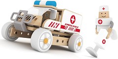 Дървен конструктор Classic World - Линейка 3 в 1 - От 53 части — 3809