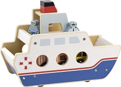 Дървен комплект за игра Ферибот с фигурки - Viga Toys — 44684