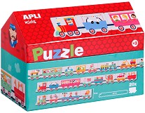 Веселото влакче - Детски образователен пъзел — Apli Kids 16485