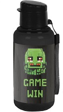 Детска пластмасова бутилка Pixel Mask Paso - С вместимост 500 ml на тема Minecraft — PP26ME-3030