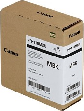 Касета с мастило за принтер Canon PFI-110 Matte Black - 160 ml