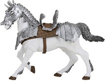 Фигурка на кон в сиви одежди Papo - От серията Рицари — 39799