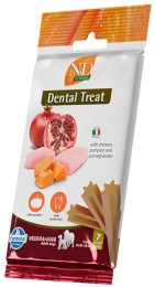 Дентални лакомства за кучета N&D Adult Medium & Maxi Dental Treat - 100 г, с пилешко, тиква и нар, от серията Pumpkin, за средни и едри породи, над 4 месеца
