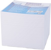 Бяло хартиено кубче - Със 750 квадратни листчета с размери 8.5 x 8.5 cm - 