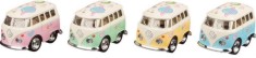 Мини метален микробус VW Hippie - Goki - С pull-back механизъм — 12268