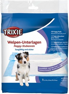 Хигиенни постелки за кучета Trixie Nappy Puppy Pad - 7 броя, 40 × 60 см, с аромат на лавандула