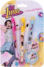 Цветни изтриваеми гел химикалки - Soy Luna - Комплект от 3 цвята - 