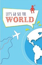 Тефтерче Simetro books Let's go see the world - 11 × 16 см, с редове от серията Vintage gifts