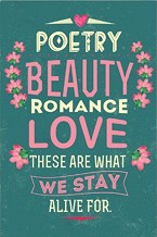 Тефтерче Simetro books Poetry, Beauty, Romance, Love - 11 × 16 см, с редове от серията Vintage gifts