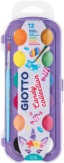 Акварелни бои Giotto - 12 цвята с четка от серията Candy Collection