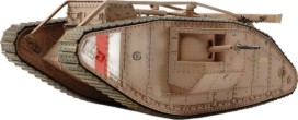 Британски танк - Mark IV Male - Сглобяем модел със задвижване — Tamiya 30057