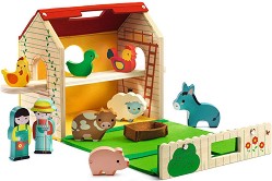Дървени фигурки за игра Ферма - Djeco — DJ06369