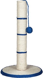 Драскалка за котки Trixie - ∅ 30 × 50 см, с топка и аромат на котешка мента