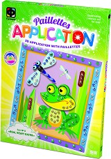 Създай 3D апликация с пайети - Жабка - Творчески комплект от серията Paillettes Aplication — Фантазьор 257038