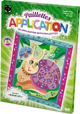 Създай 3D апликация с пайети - Охлюв - Творчески комплект от серията Paillettes Aplication — Фантазьор 257039