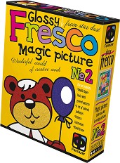 Създай картина с цветен брокат - Мече - Творчески комплект от серията Glossy Fresco — Фантазьор 407052
