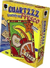 Оцветявай с цветен пясък - Плодове - Творчески комплект от серията "Glossy Fresco" — Фантазьор 408001