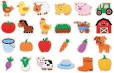 Дървени магнити Lelin Toys - Ферма — L20097