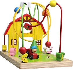 Дървен лабиринт Lelin Toys - Ферма — L10062
