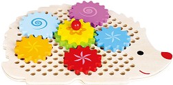 Дървена играчка със зъбни колела Lelin Toys - Таралеж — L10179