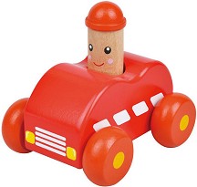 Бийп - Пожарна кола - Дървена играчка — Lelin Toys L10143