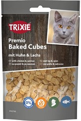 Лакомства за котки Trixie Baked Cubes - 50 г, с пилешко и сьомга, от серията Premio