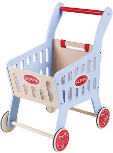 Пазарска количка - Дървена детска играчка — Lelin Toys L40166