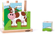 Дървена низанка Woodyland - Животни от фермата — 93055