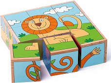 Дървени кубчета Woodyland - Животни — 93056