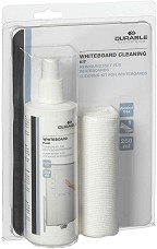 Спрей за почистване на бяла дъска Durable - С микрофибърна кърпа - 
