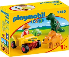Playmobil 1.2.3 - Изследовател и динозаври — 9120