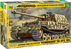 Германско самоходно противотанково оръдие - Ferdinand-SD.KFZ.184 - Сглобяем модел — Zvezda 3653