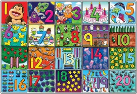 Числата от 1 до 20 - Детски образователен пъзел от 20 части — Orchard Toys 237