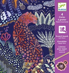 Скреч картини Djeco - Lush Nature - Творчески комплект — DJ09728