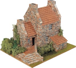 Вила в английски стил - Сглобяем модел от истински тухлички — Domus Kits 40043