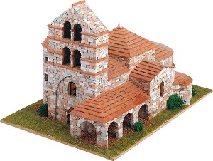 Църква St. Salvador de Cantamuda - Сглобяем модел от истински тухлички — Domus Kits 40087