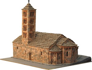 Църква St. Maria de Taull - Сглобяем модел от истински тухлички — Domus Kits 40503