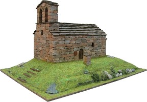 Църква St. Quirc de Durro - Сглобяем модел от истински тухлички — Domus Kits 40504