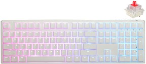    Ducky One 3 Pure White - Full Size,  USB  1.8 m, ANSI Layout, Hot-Swap, Cherry MX Red RGB - 