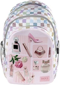 Ученическа раница с 3 лица BackUp D 01 - От серията Pastel Checkered — 711312